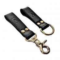 Kootamo Black Leather Dangler, Belt, Loop