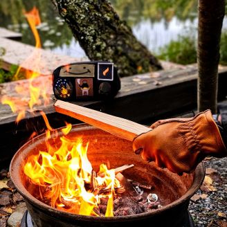 Kootamo Brown Leather Gloves, Work, Bushcraft