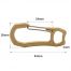 Kootamo Double Karabiner, Brass, Leather