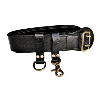 Kootamo Black Leather Belt, Bushcraft, Utility