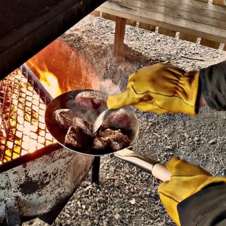 Kootamo Leather Gloves, Work, Bushcraft