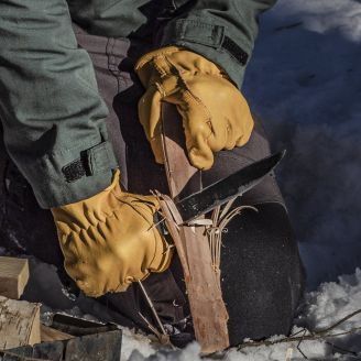 Kootamo Leather Gloves, Work, Bushcraft