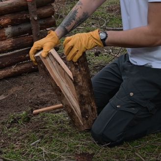 Kootamo Leather Gloves, Work, Bushcraft