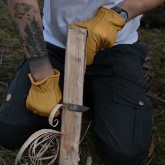 Kootamo Leather Gloves, Work, Bushcraft