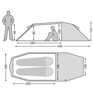 Nordisk Oppland 2 SI Tunneliteltta